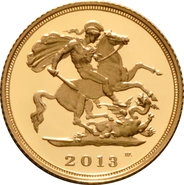 Pièce Demi Souverain Or 2013 BE PCGS PR69