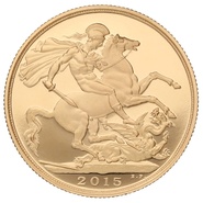 Pièce d'or de deux livres de 2 £ de qualité épreuve numismatique 2015