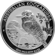 Kookaburra en argent de 1 Kg - 2019