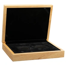 Grand coffret cadeau en chêne - 2 pièces d'argent de 1 once 39 mm