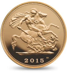 3 Pièces Souverains Or 2015 en Boîte