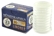 Lindner 33mm Capsules Pour Krugerrands et Britannias D’Or (Carton de 10)