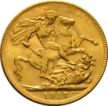 Pièce Souverain Or 1917 (M)