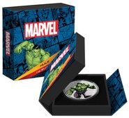 Pièce de monnaie en argent de 1 once Incroyable Hulk 2023 dans une boîte