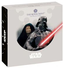 Pièce 50 Pence Star Wars Argent 2023 Dark Vador et l'Empereur Palpatine BE en Boîte