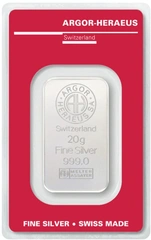 Lingot d'Argent 20g Argor-Heraeus