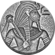Collection reliques Egyptiennes - Toutânkhamon en argent de 5 onces