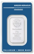 Lingot de palladium de 20 grammes - Argor-Heraeus