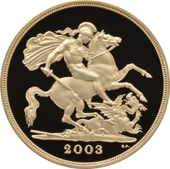 Pièce Quintuple Souverain Or 2003