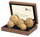 Ecrin de collection de 5 souverains en or- 2011