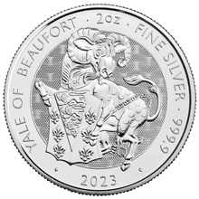 L'Éale de Beaufort Collection Royal Mint Queen's Beasts Argent 2 Onces 2023