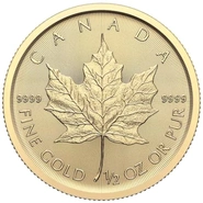 Pièce Maple Leaf Or 1/2 Once 2024