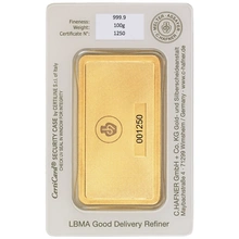 Lingot d'Or 100g C. Hafner