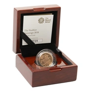 Pièce Souverain Or 2018 Elisabeth II 5ème Tête BE Piéfort Coffret