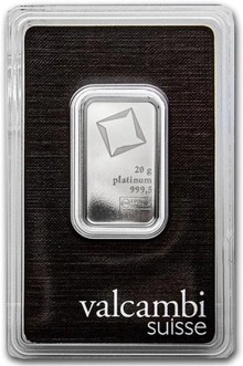Lingot de Platine 20g Valcambi