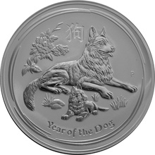 Collection Perth Mint Lunar de 1 kilo en argent - 2018 Année du Chien