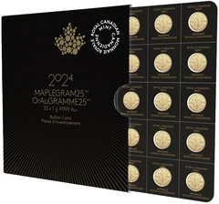 Pièces Maplegram Or 25 x 1g 2024