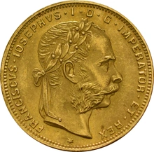 Pièce 20 Francs 8 Florins Or Autrichien