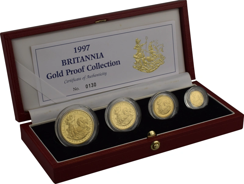 4 Pièces Britannia Or 1997 BE en Boîte