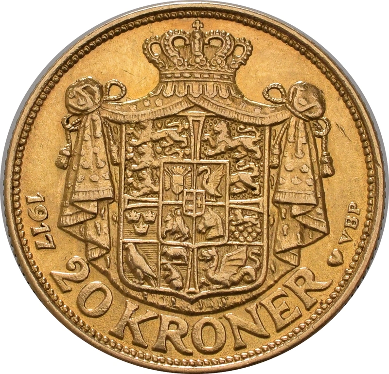 Danish 20 Kroner Gold Coin Christian X
