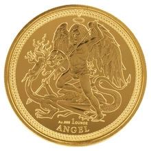 Pièce Ange Or 1 Once l'Ile de Man 2024 