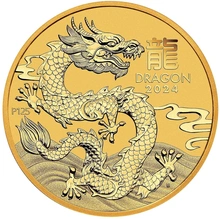 Pièce Perth Mint Lunar Or 1/20 Once 2024 Année du Dragon