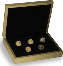 Grand Coffret Chêne - 5 x Souverains d'Or