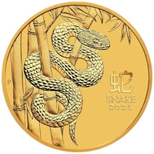 Pièce Perth Mint Lunar Or 1/2 Once 2025 Année du Serpent