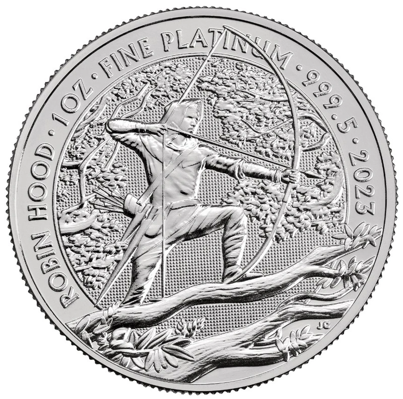 Pièce Royal Mint Mythes et Légendes Platine 1 Once 2023 Robin des Bois