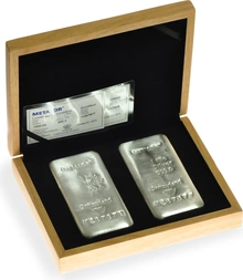Coffret de Présentation Pour Lingot de 2 x 1 Kilo Metalor
