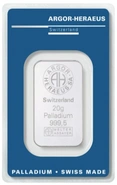 Lingot de Palladium 20g Argor-Heraeus