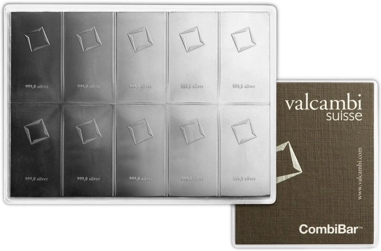 10 x 10g Silver Bar CombiBar