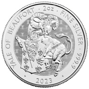 L'Éale de Beaufort Collection Royal Mint Queen's Beasts Argent 2 Onces 2023