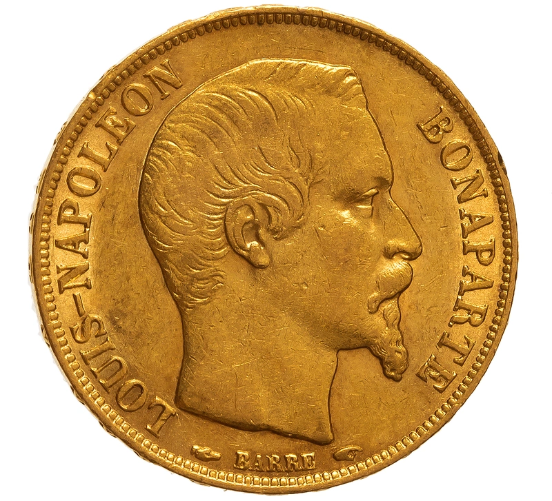 Pièce 20 Francs Or Napoléon III Tête Nue 1852 A