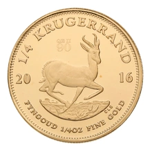 Pièce Krugerrand Or 1/4 Once 2016 QEII 90ème Anniversaire BE en Boîte