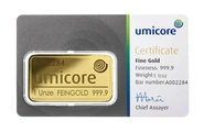 Lingot d'Or 1 Once Umicore
