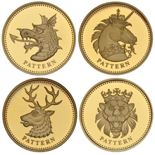 5 Pièces Royal Mint Bêtes Héraldiques Or 2004 BE en Boîte