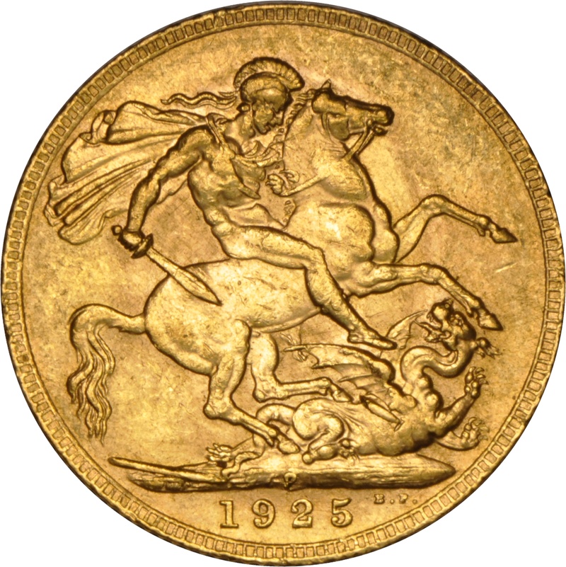Souverain Or 1925 (P) NGC MS62