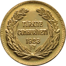 Pièce 500 Piastres Or Turcs Kemal Ataturk