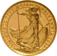Pièce Britannia Or 1/4 Once 1987