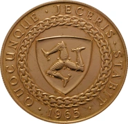 Pièce Quintuple Souverain Or Île de Man 1965