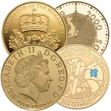Couronne d'or britannique à 5 £, meilleur rapport qualité-prix