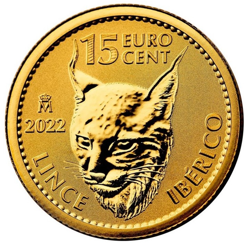 Lynx Ibérique en or de 1/10 d'once - 2022