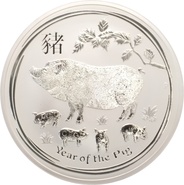 Collection Perth Mint Lunar de 10 onces en argent - 2019 Année du cochon