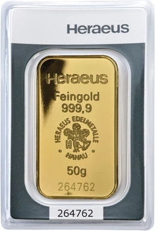 Lingot d'Or 50g Heraeus