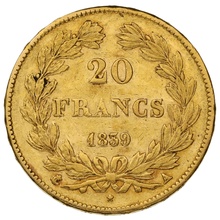 20 Francs Or Louis-Philippe Tête Laurée 1839 A