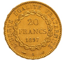 20 Francs Or Génie 3ème République 1897 A