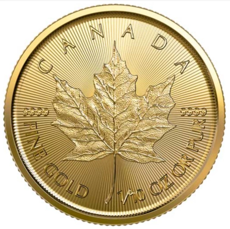 Pièce Maple Leaf Or 1/10 Once 2023