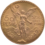 50 Pesos Mexicains en or