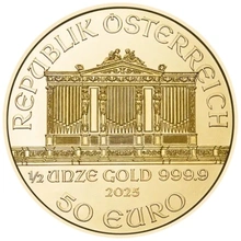 Pièce Philharmonique Or 1/2 Once 2025
